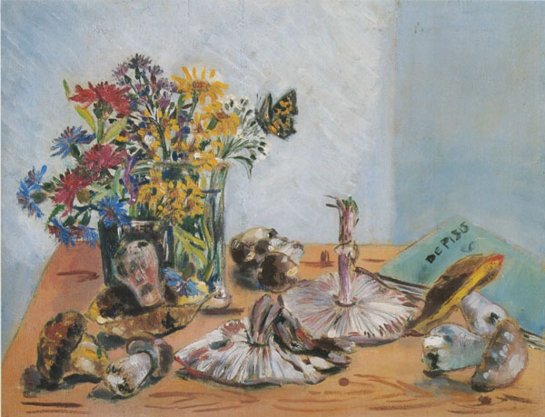 Natura morta fiori funghi, 1926